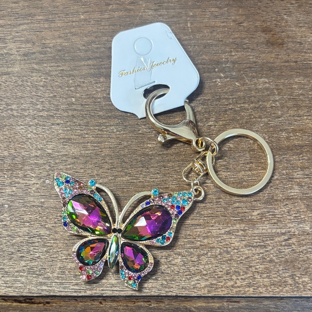Fashion Jewelry Multicolor Butterfly Keychain